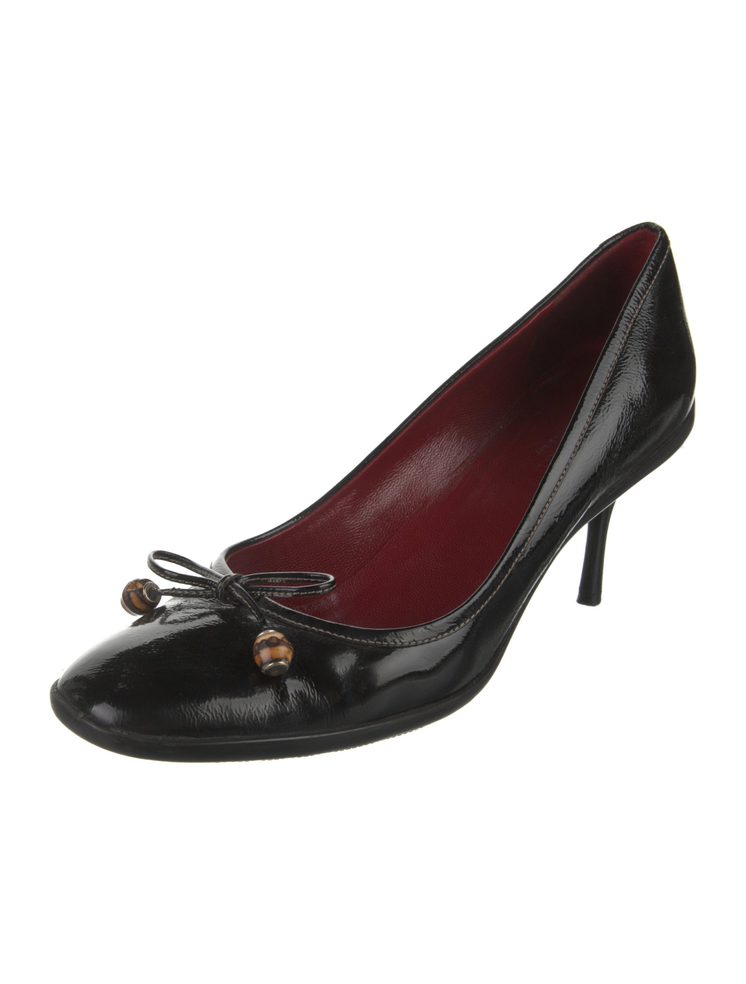 Gucci Vintage Bamboo Accent Pumps