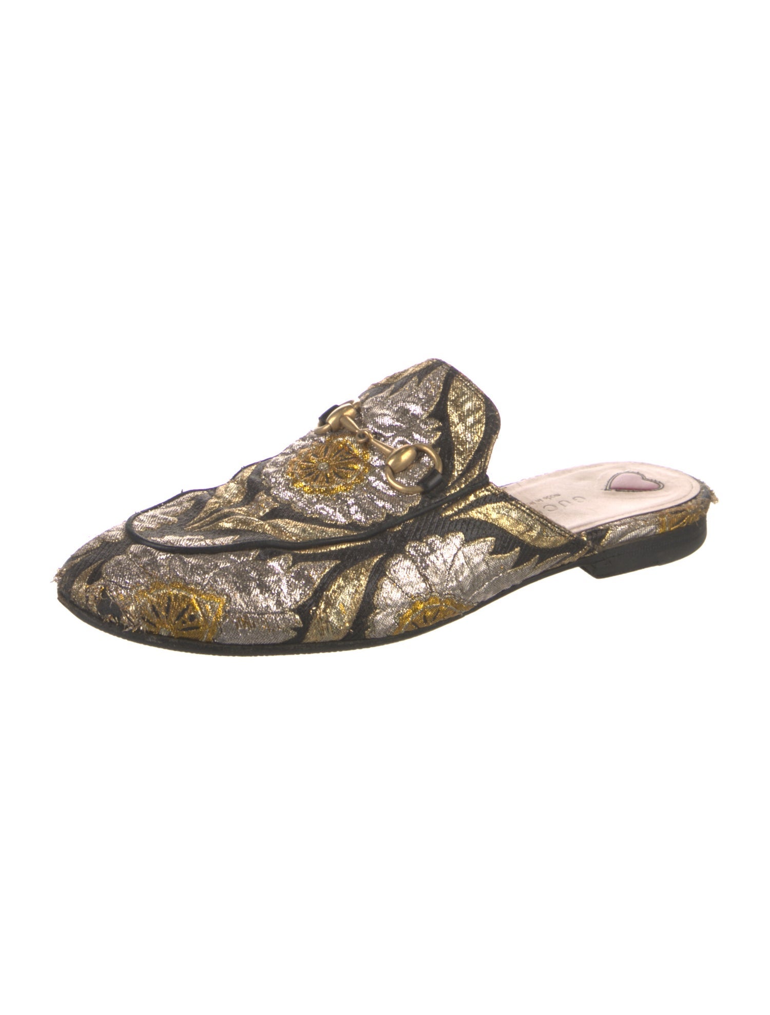 Gucci Horsebit Accent Printed Mules