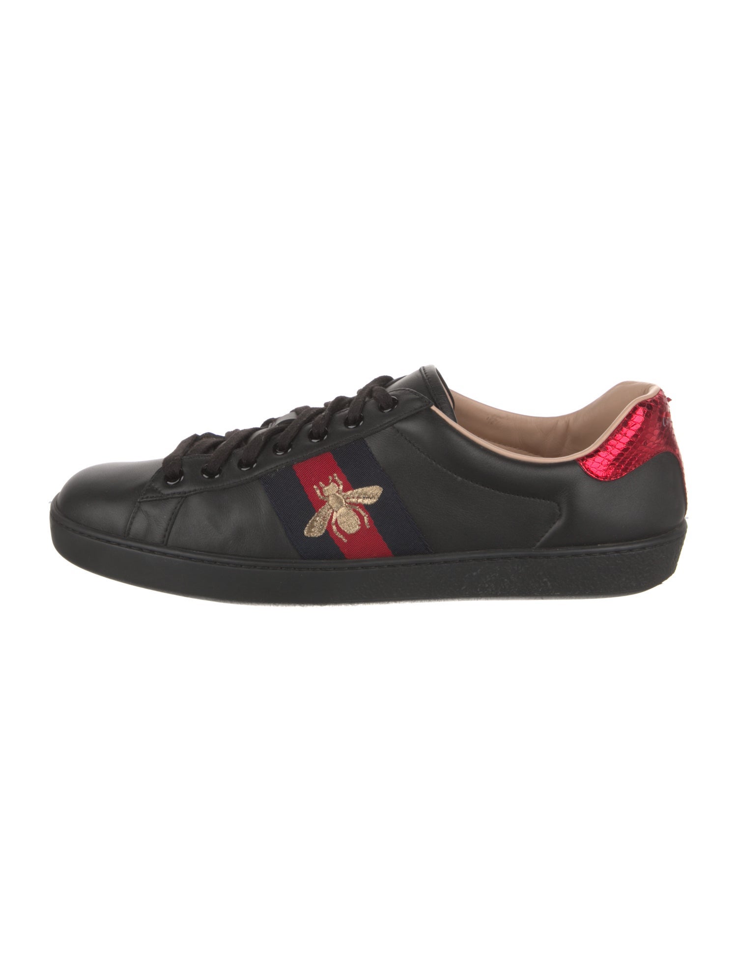 Gucci Sylvie Web Accent Leather Sneakers