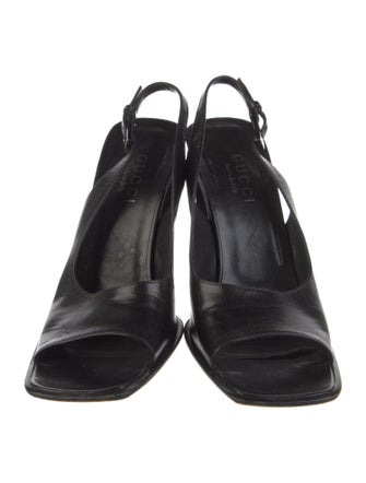 Gucci Leather Slingback Sandals