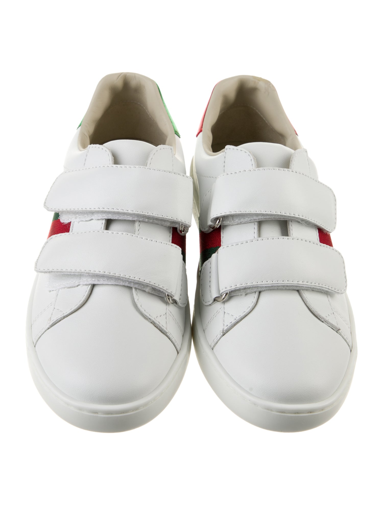 Gucci Kids Girls' Printed Web Leather Low-Top Sneakers w/Tags