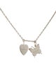 Gucci Trademark Heart and Butterfly Pendant Necklace