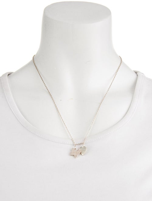 Gucci Trademark Heart and Butterfly Pendant Necklace