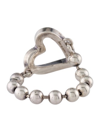 Gucci Heart Ball Chain Cocktail Ring