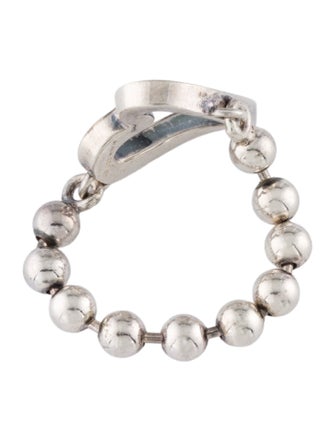 Gucci Heart Ball Chain Cocktail Ring