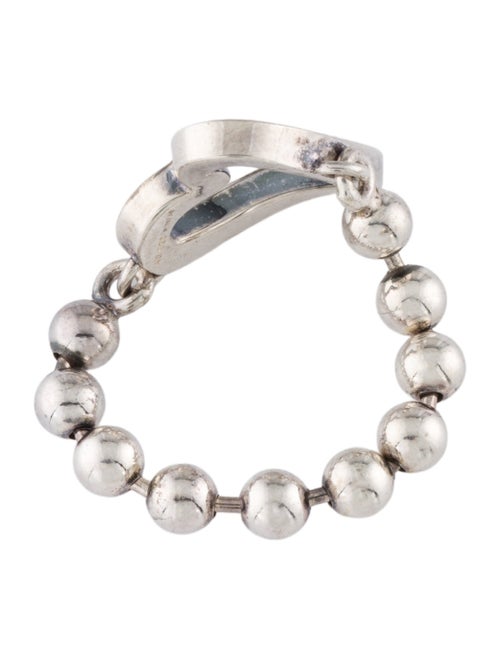 Gucci Heart Ball Chain Cocktail Ring