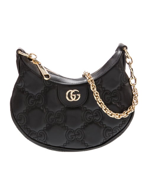 Gucci Double G GG Matelassé leather shoulder bag