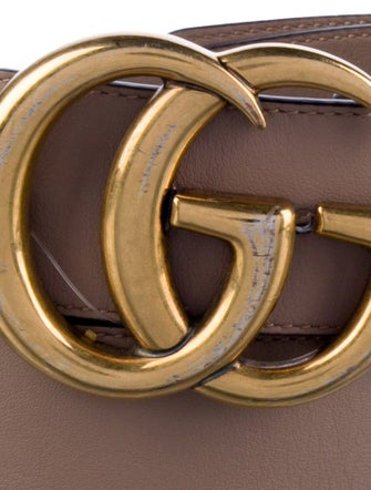 Gucci Double G Logo Leather Belt