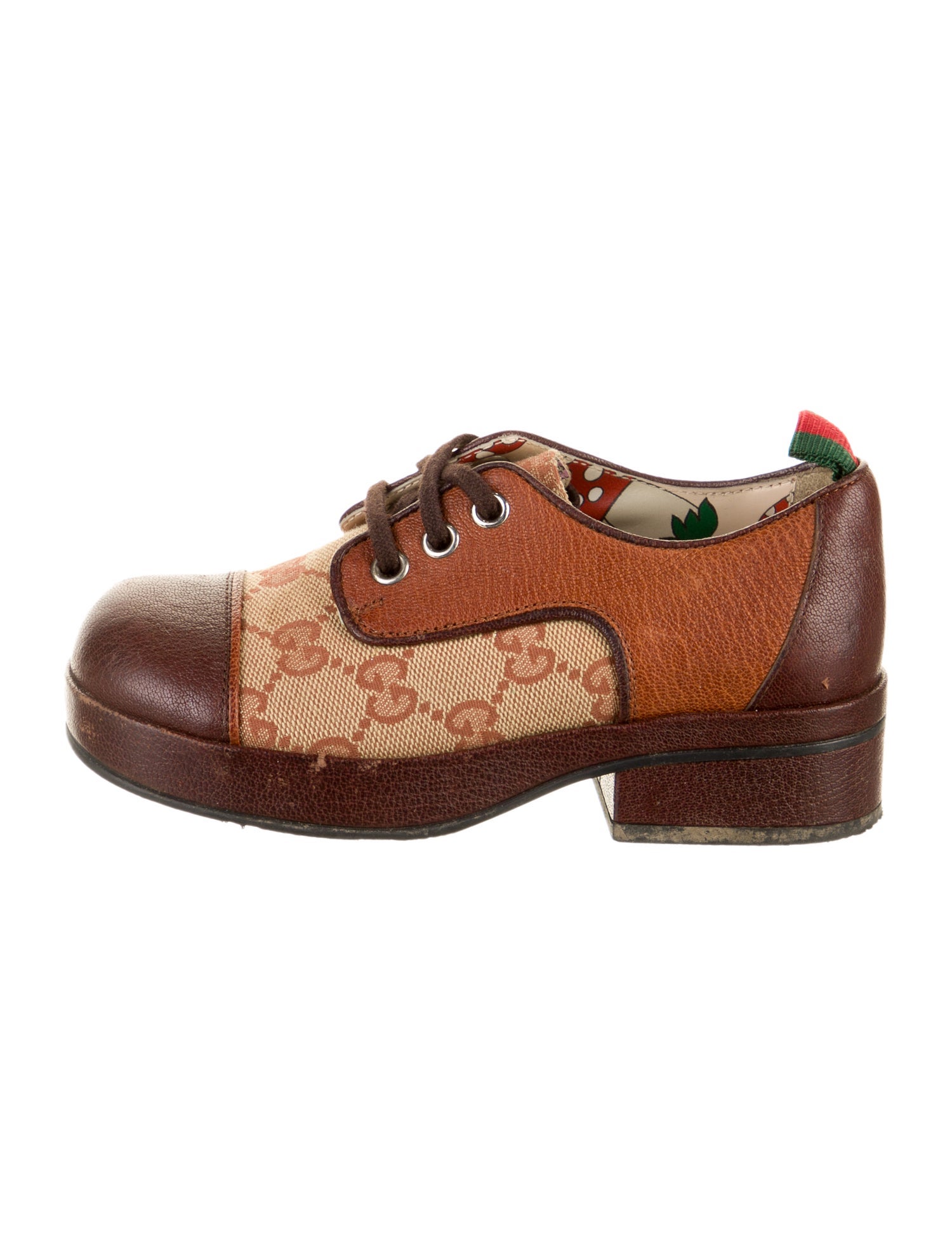 Gucci toddler boys brown multicolored shoes