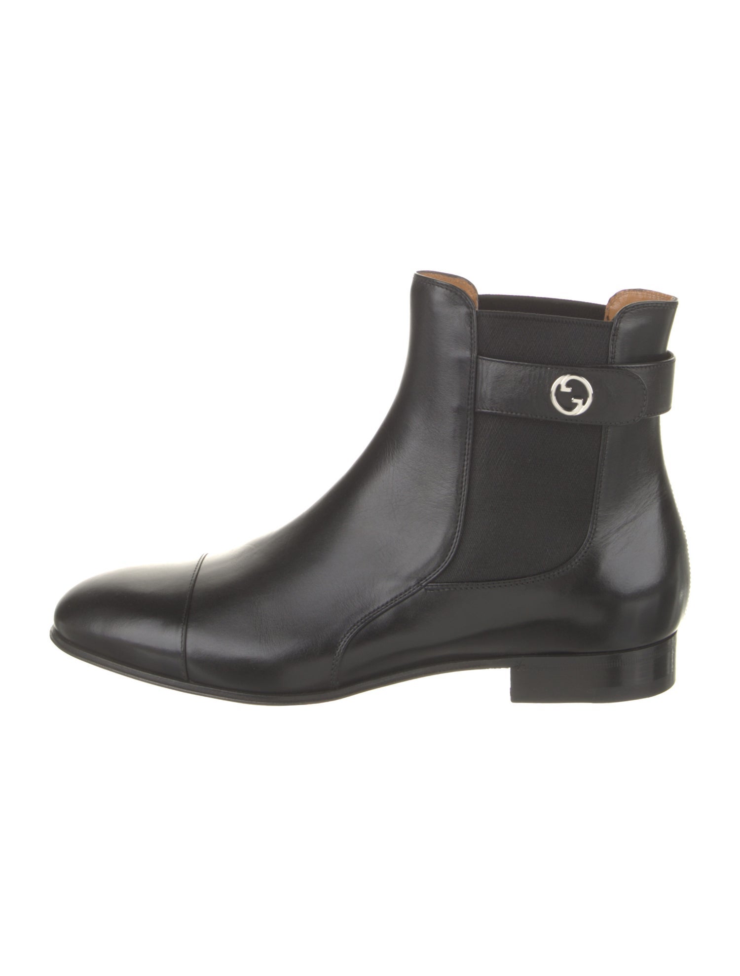 Gucci Interlocking G Logo Leather Chelsea Boots