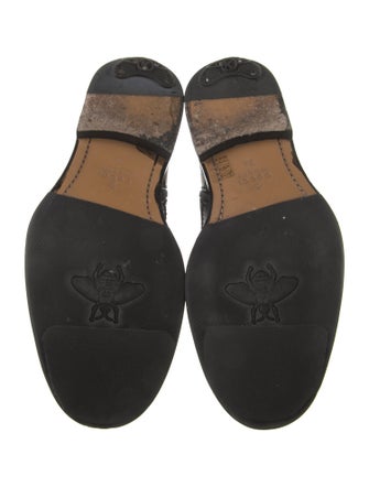 Gucci Leather Lasercut Accents Lace-Up Boots