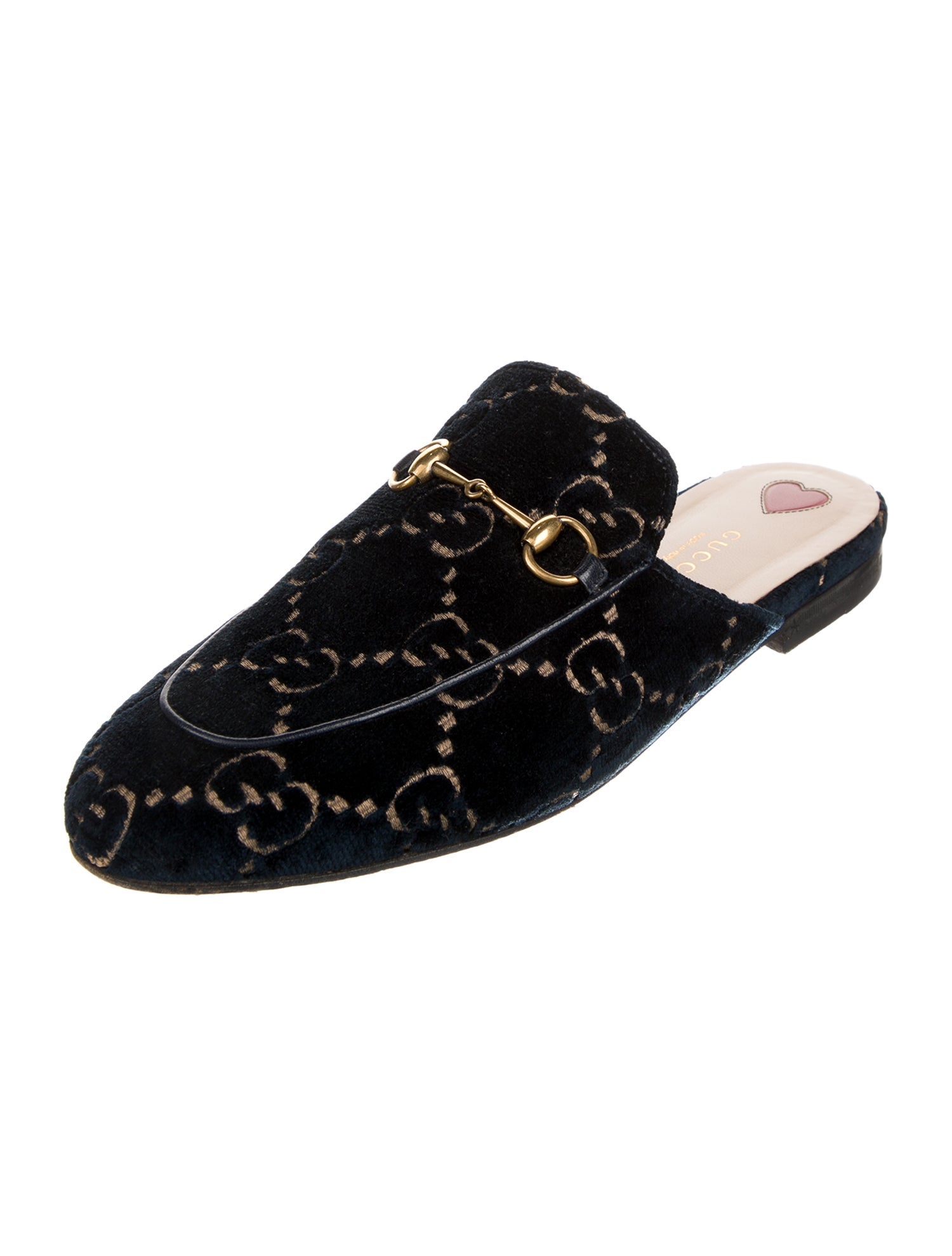 Gucci 1955 Horsebit Accent Velvet Mules