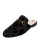 Gucci 1955 Horsebit Accent Velvet Mules