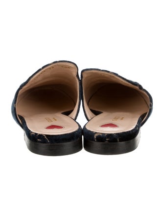 Gucci 1955 Horsebit Accent Velvet Mules