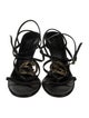 Gucci Interlocking G Logo Leather Gladiator Sandals