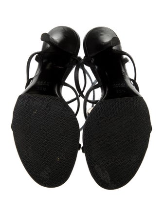 Gucci Interlocking G Logo Leather Gladiator Sandals