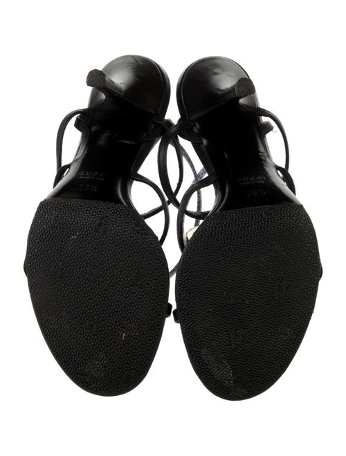 Gucci Interlocking G Logo Leather Gladiator Sandals