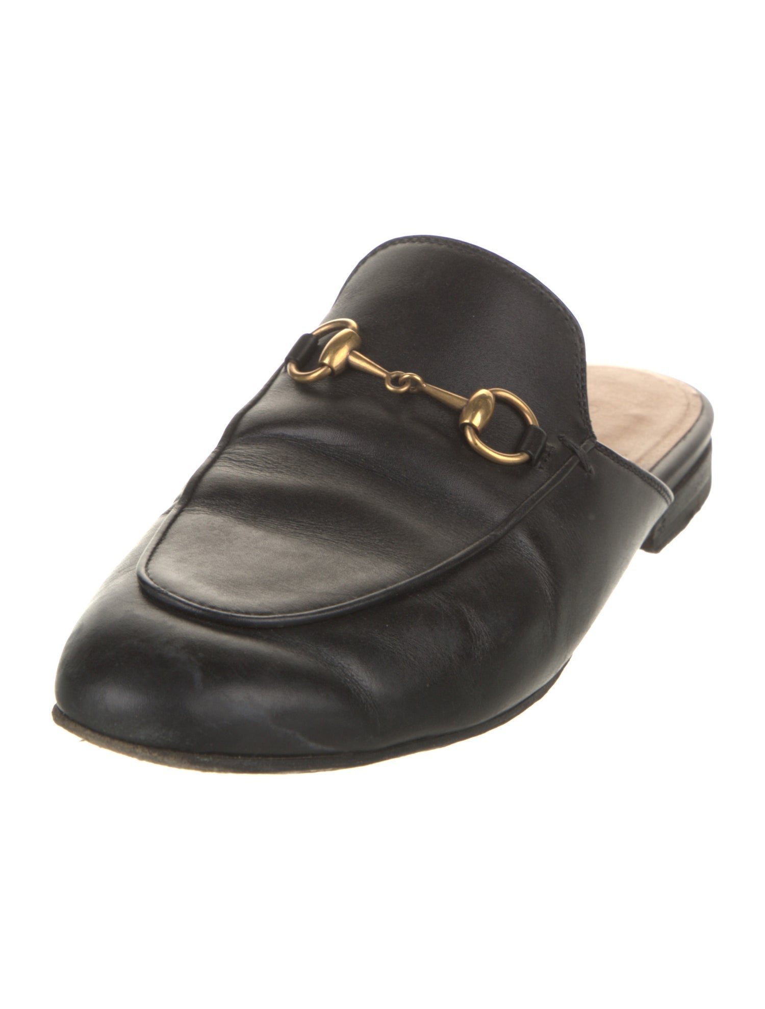 Gucci Horsebit Accent Leather Mules