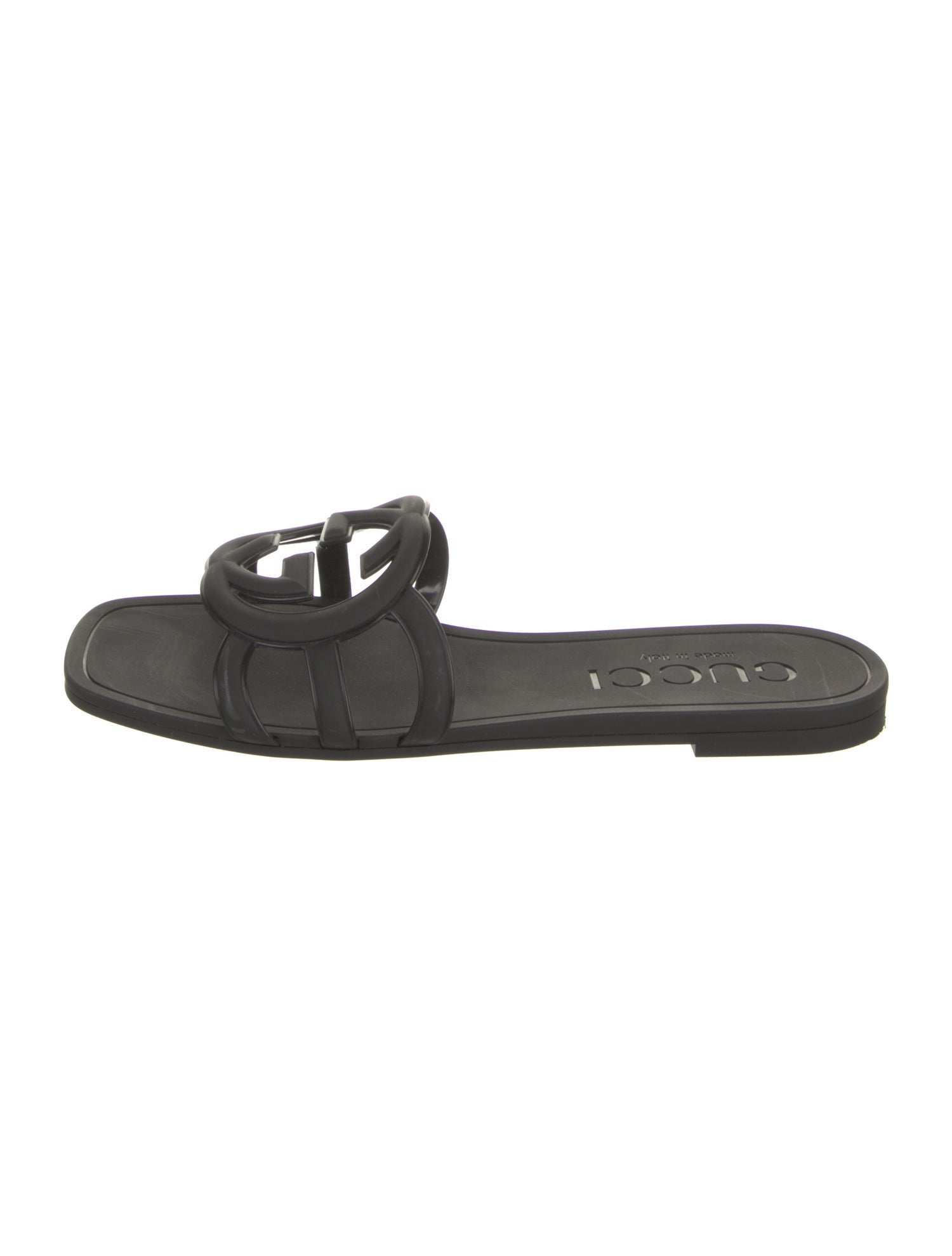 Gucci Interlocking G Logo Rubber Slides