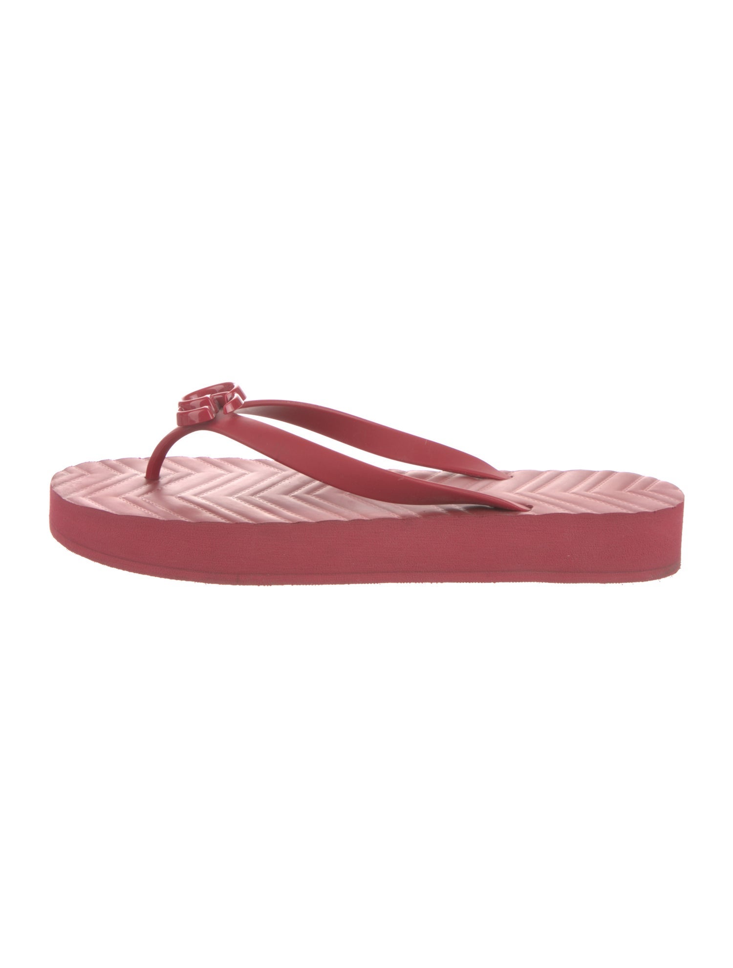 Gucci Double G Logo Rubber Flip Flops