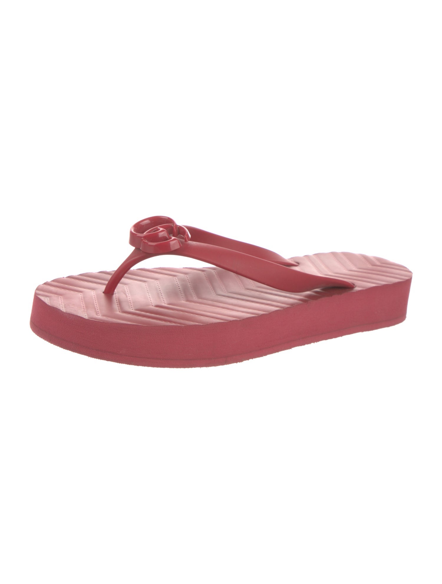 Gucci Double G Logo Rubber Flip Flops