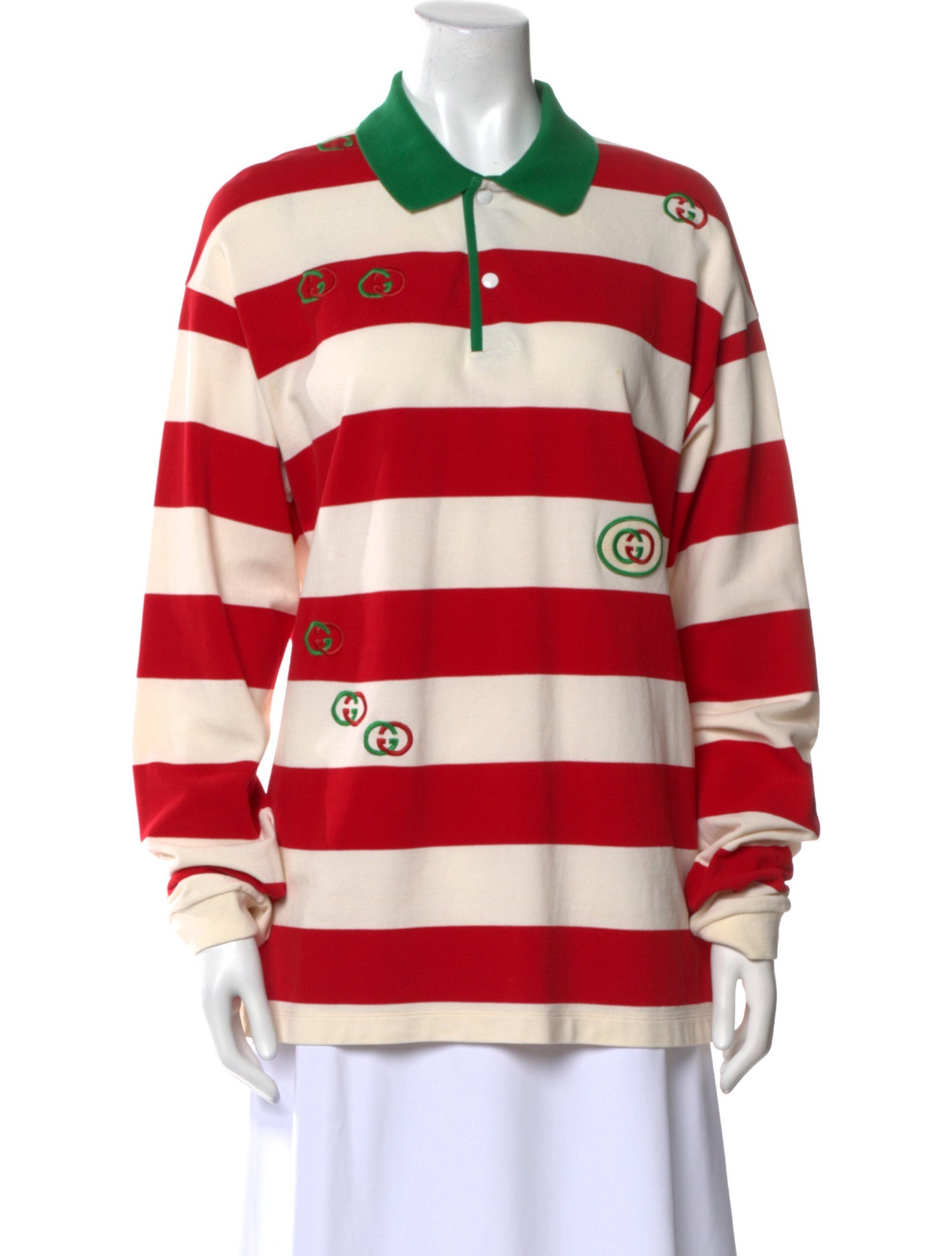 Gucci Interlocking G Logo Collar Polo Shirt