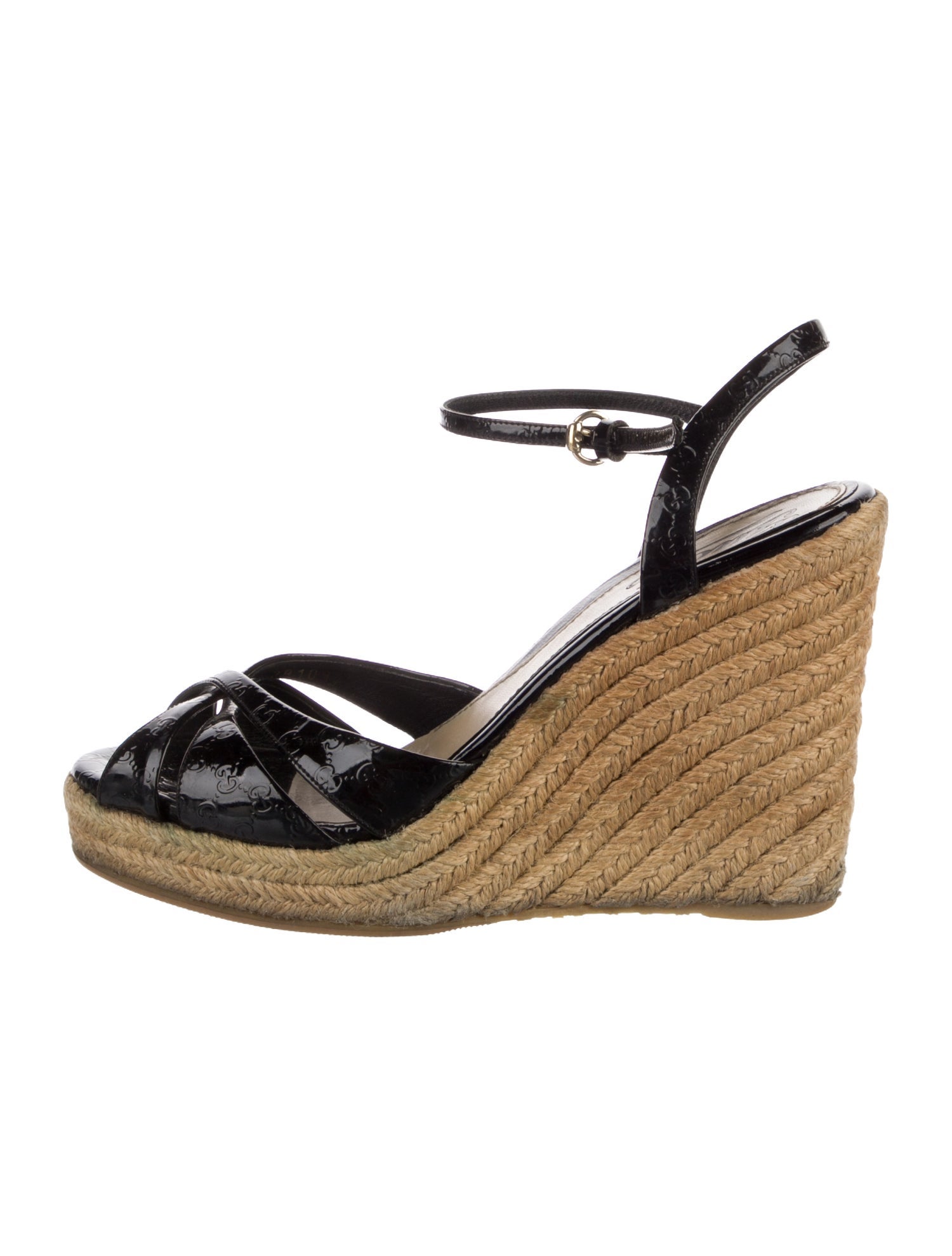 Gucci Vintage Patent Leather Espadrilles