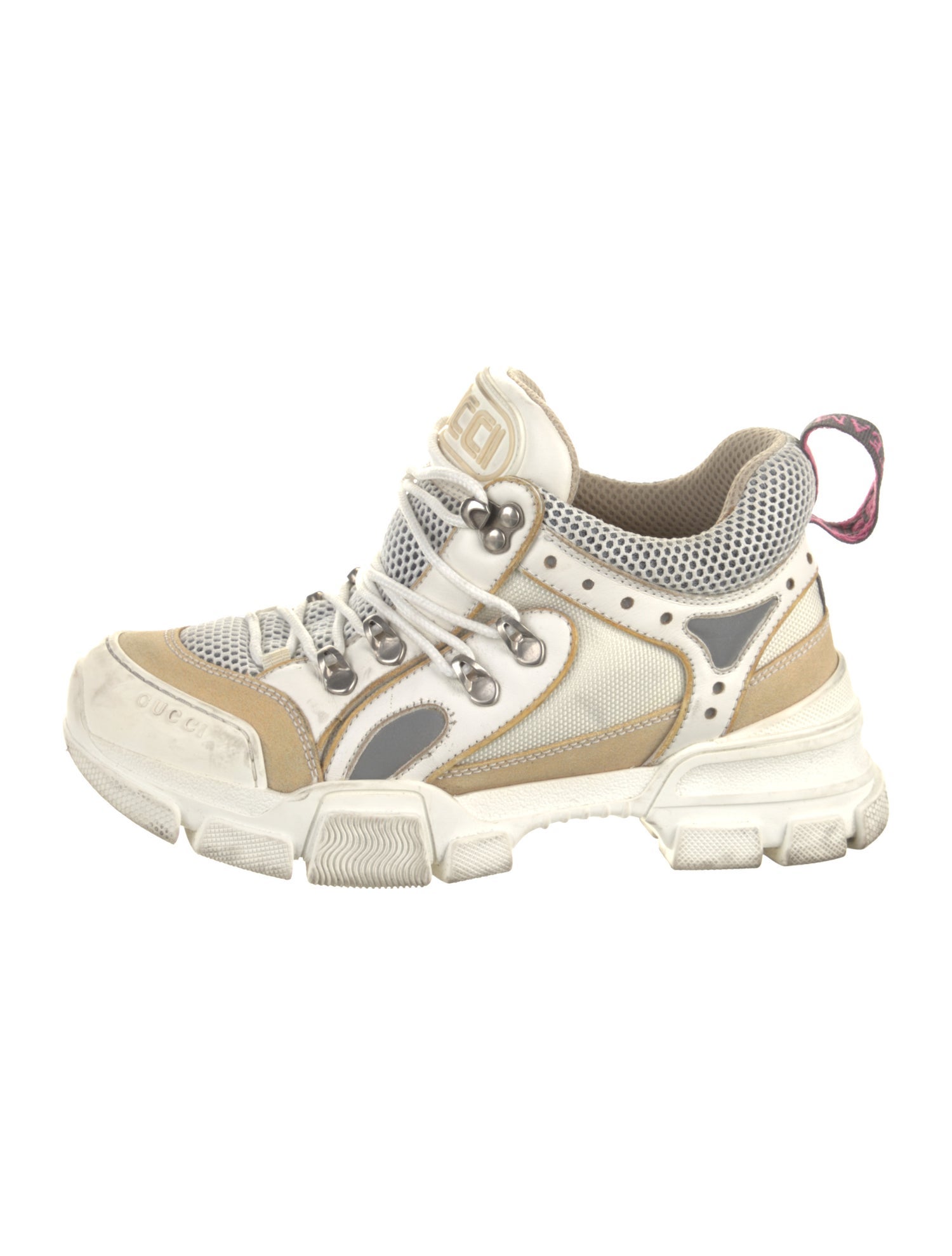 Gucci Leather Colorblock Pattern Chunky Sneakers