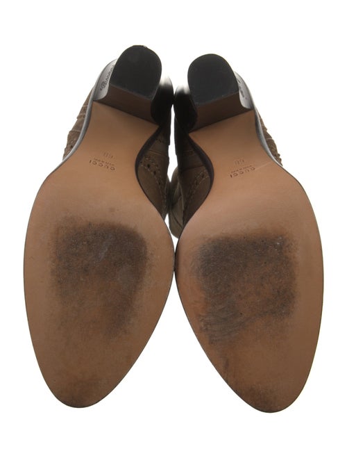 Gucci Web Accent Suede Boots
