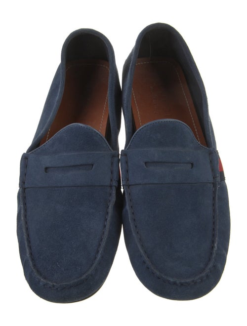 Gucci Sylvie Web Accent Suede Drivers