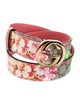 Gucci Flora Print Leather Belt