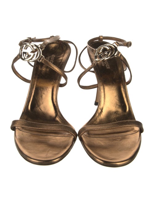 Gucci Interlocking G Logo Leather Sandals