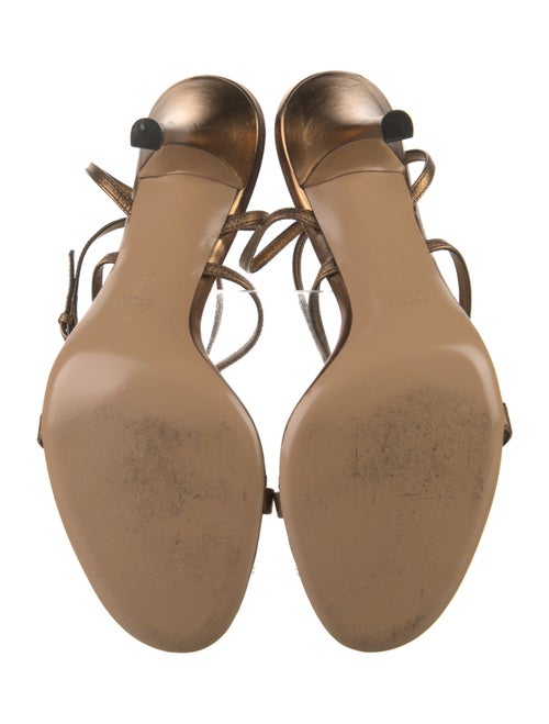 Gucci Interlocking G Logo Leather Sandals