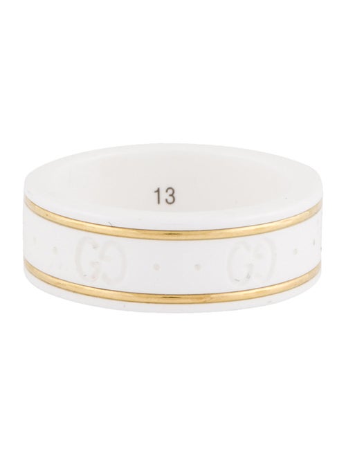 Gucci 18K Ceramic Icon Band Ring