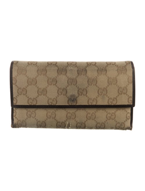 Gucci GG Canvas Trifold Continental GG Canvas Continental Wallet
