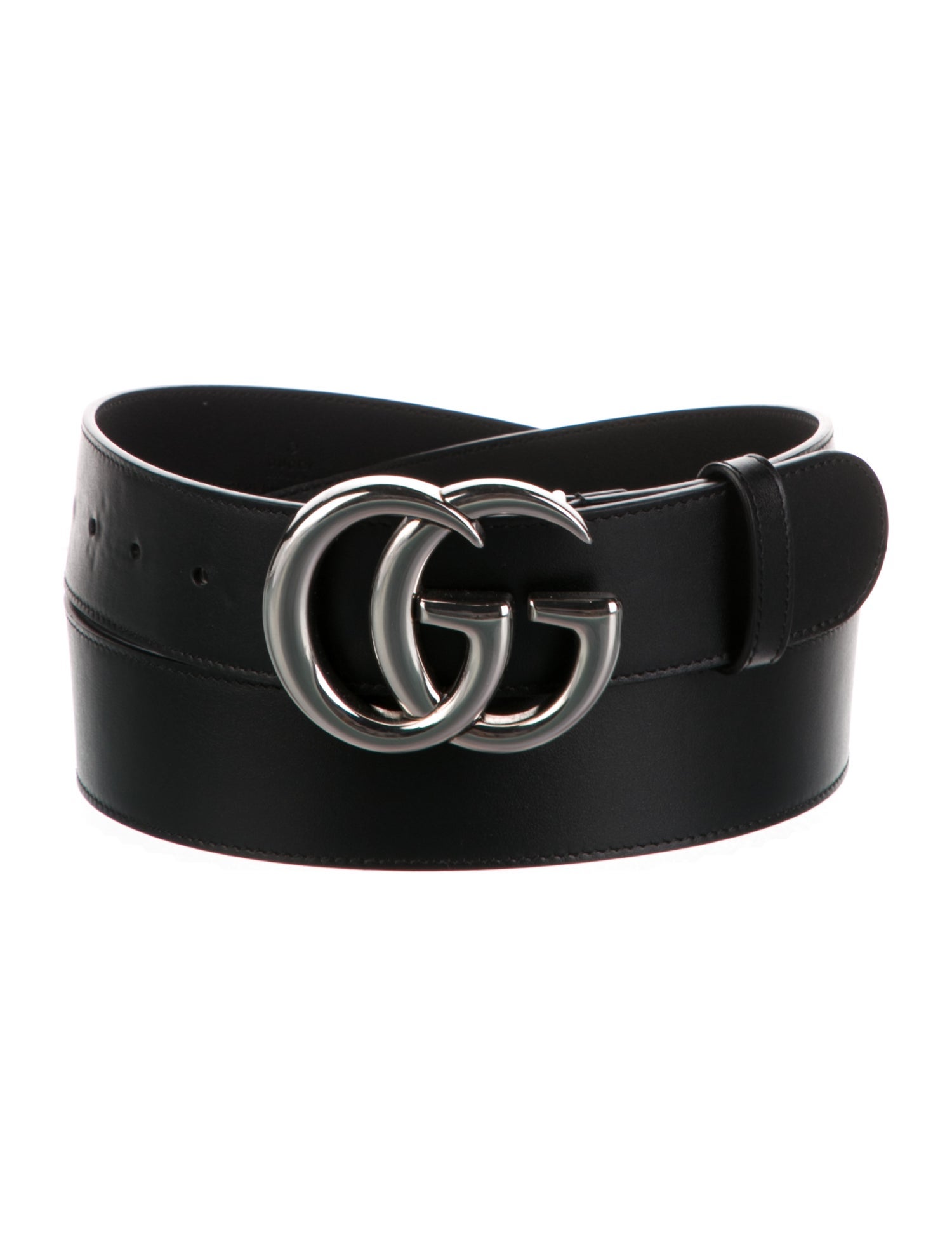 Gucci Double G Logo Leather Belt