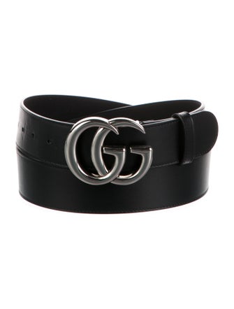Gucci Double G Logo Leather Belt