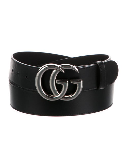 Gucci Double G Logo Leather Belt
