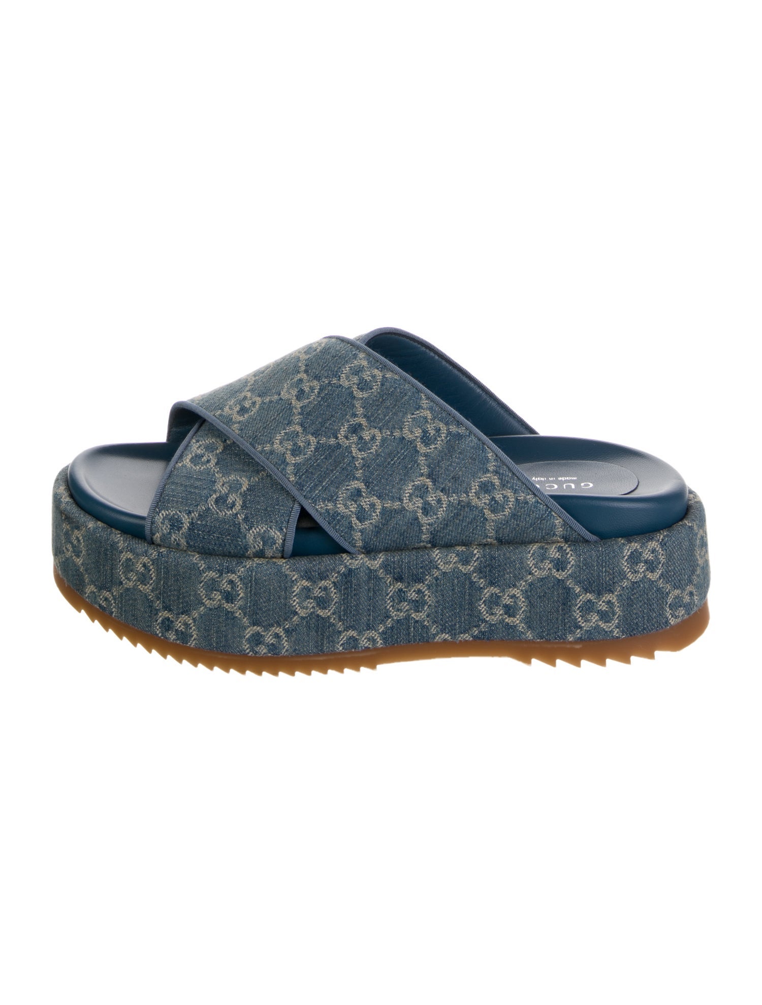Gucci GG Denim Denim Slides