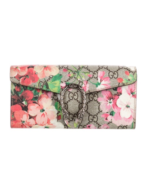 Gucci GG Blooms Mini Wallet on Chain GG Supreme Continental Wallet
