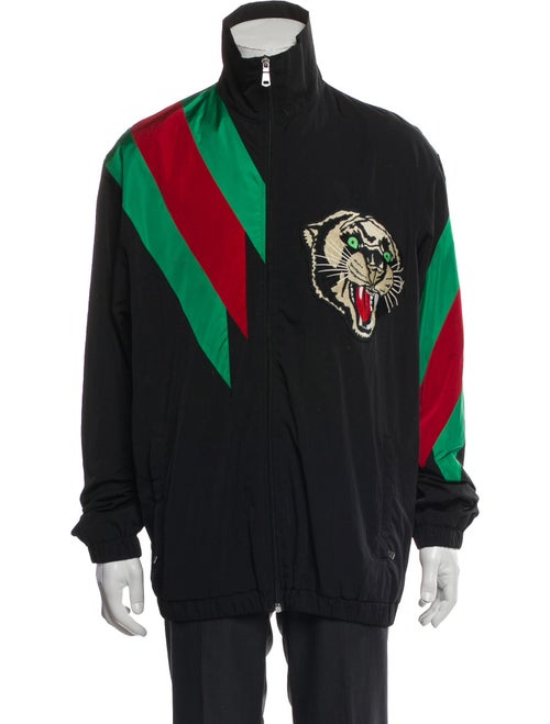 Gucci Web Accent Striped Windbreaker