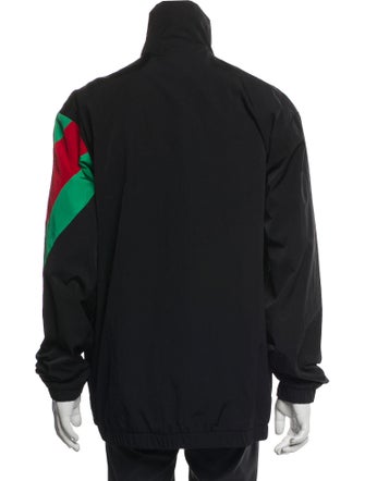 Gucci Web Accent Striped Windbreaker