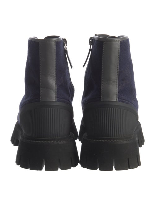 Gucci 2022 Gucci Lace Up Boot 'Maxi GG - Navy' Combat Boots