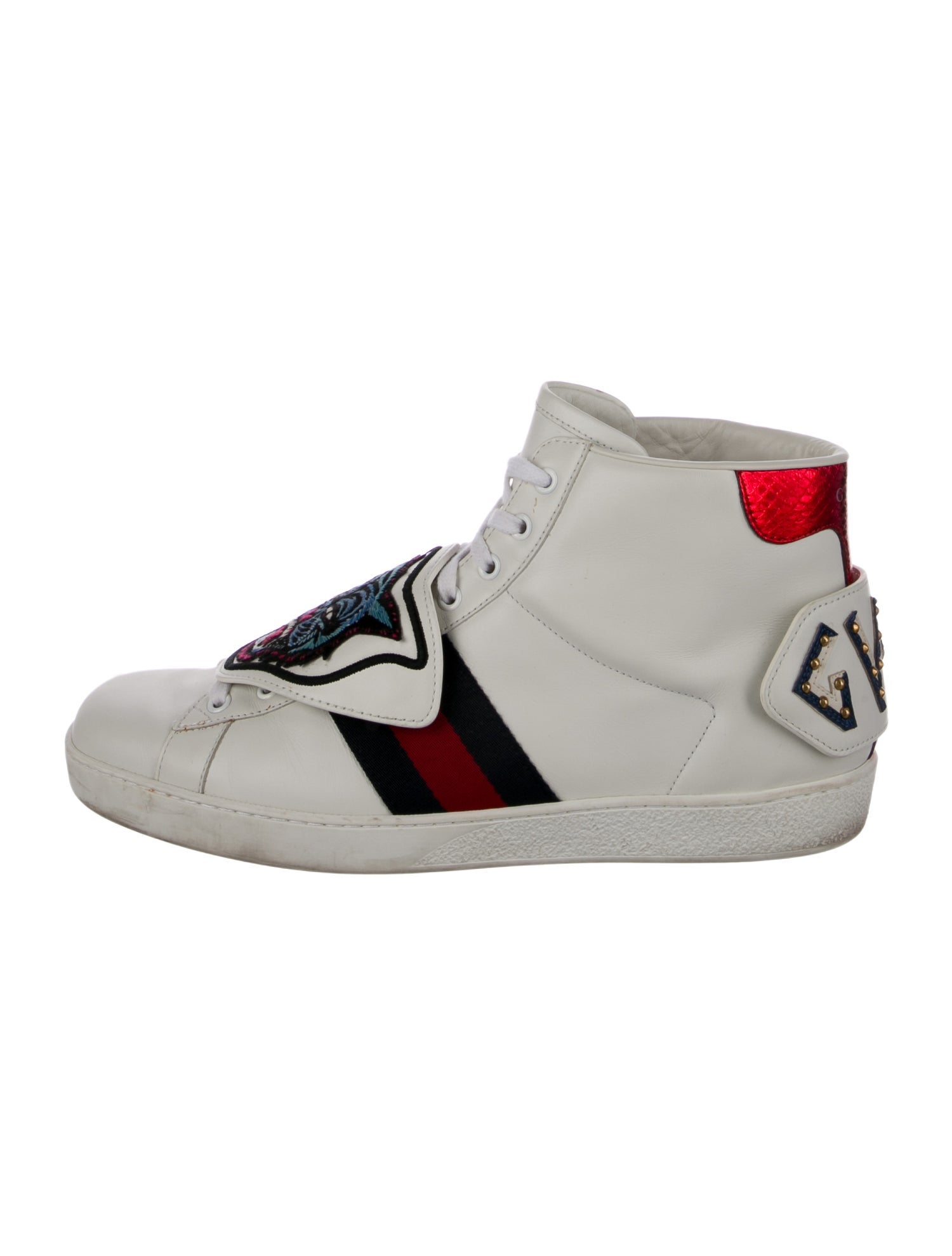 Gucci Sylvie Web Accent Leather Sneakers
