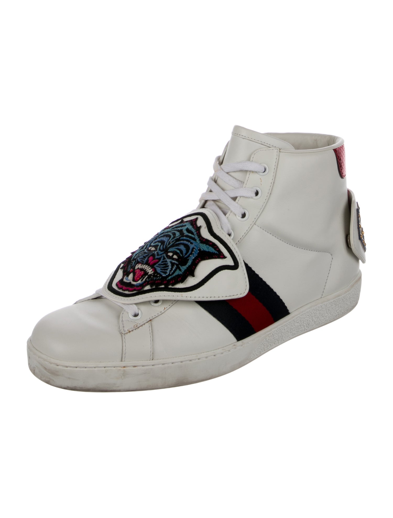 Gucci Sylvie Web Accent Leather Sneakers