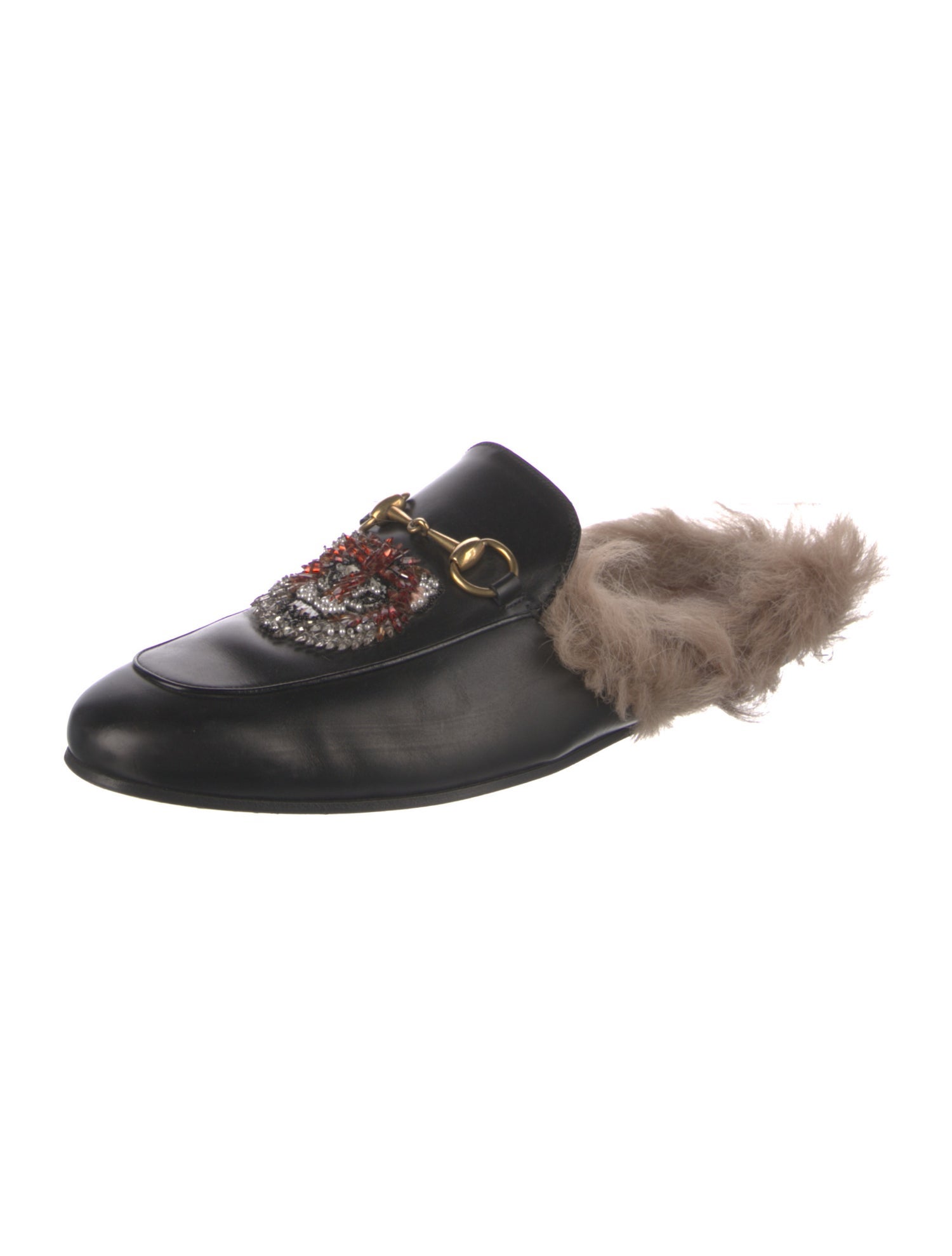Gucci Princetown Horsebit Accent Slippers