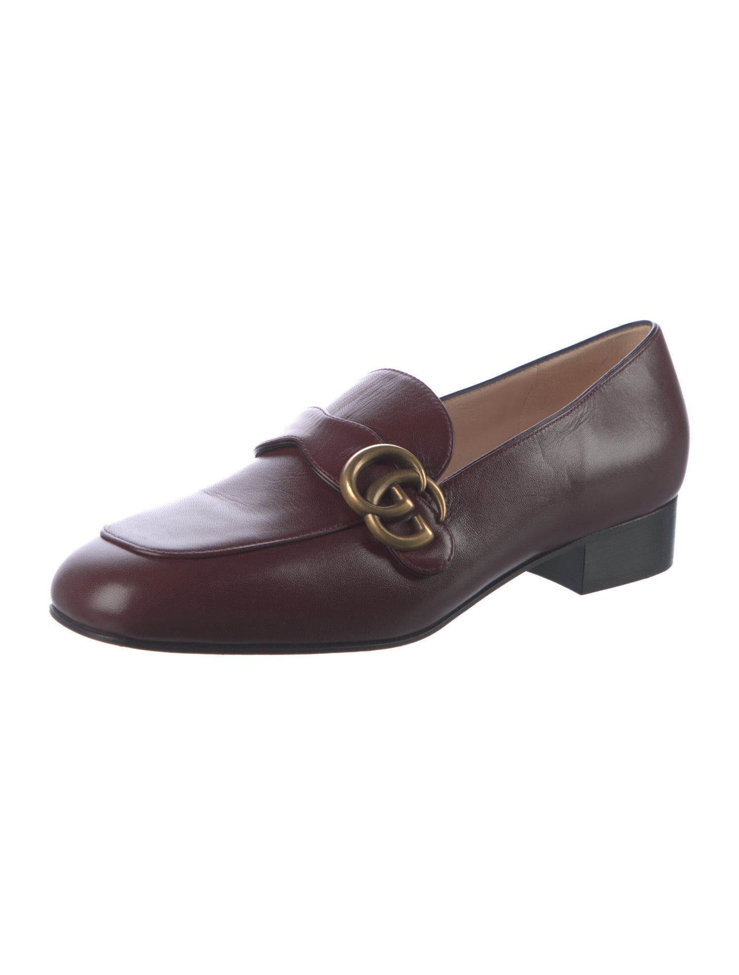 Gucci Double G Logo Leather Pumps