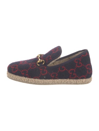 Gucci GG Logo Wool Loafers