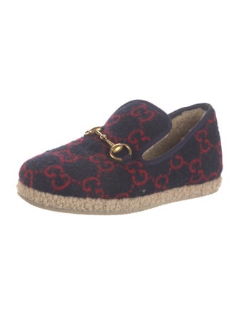 Gucci GG Logo Wool Loafers