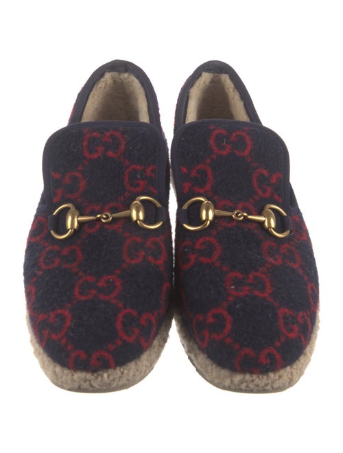 Gucci GG Logo Wool Loafers